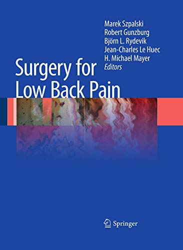 Stock image for Surgery for Low Back Pain for sale by Revaluation Books