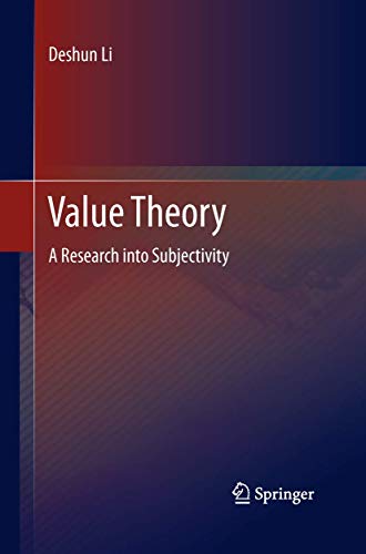 Beispielbild fr Value Theory: A Research into Subjectivity zum Verkauf von Lucky's Textbooks