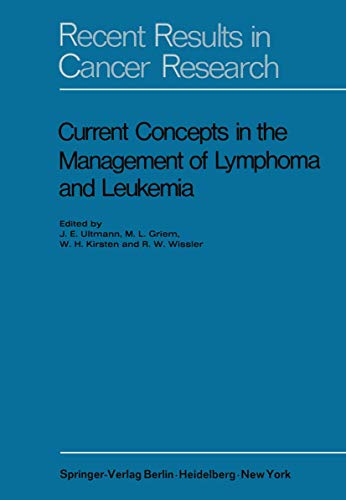 Imagen de archivo de Current Concepts in the Management of Lymphoma and Leukemia (Recent Results in Cancer Research, 36) a la venta por Lucky's Textbooks