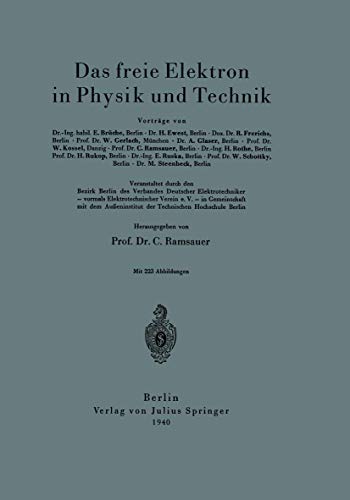Imagen de archivo de Das freie Elektron in Physik und Technik (German Edition) a la venta por Lucky's Textbooks