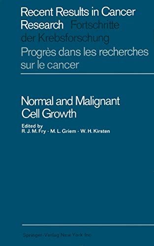 Stock image for Normal and Malignant Cell Growth (Recent Results in Cancer Research) for sale by Revaluation Books