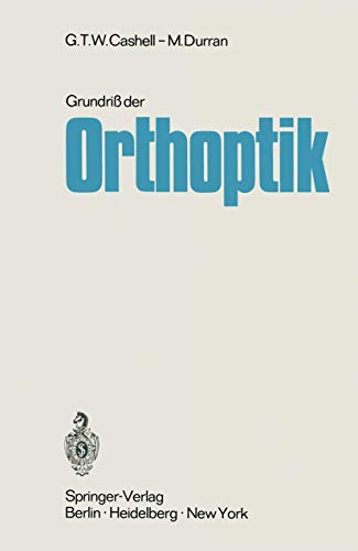 Stock image for Grundriss Der Orthoptik for sale by Ria Christie Collections
