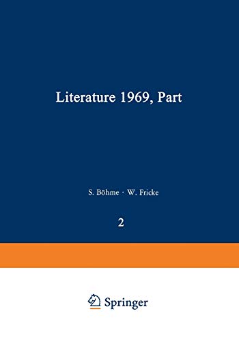 9783642492921: Literature 1969, Part 2 (Astronomy and Astrophysics Abstracts)