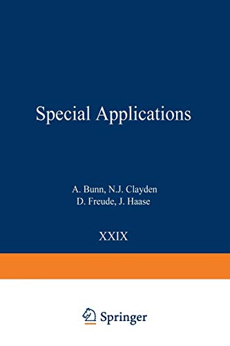 9783642500480: Special Applications: 29 (NMR Basic Principles and Progress)