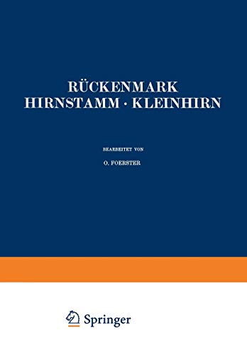 Imagen de archivo de Rckenmark Hirnstamm  Kleinhirn (Handbuch der Neurologie, 5) (German Edition) a la venta por Lucky's Textbooks