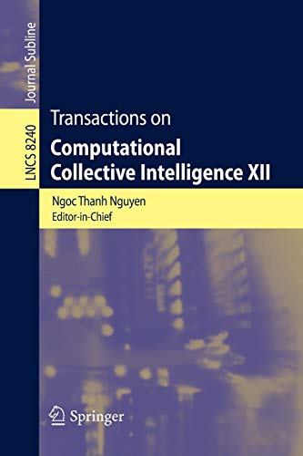 9783642538773: Transactions on Computational Collective Intelligence XII: 8240