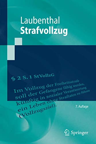 Beispielbild fr Strafvollzug (Springer-Lehrbuch) zum Verkauf von Buchmarie