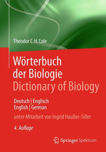 Stock image for W�rterbuch der Biologie Dictionary of Biology: Deutsch/Englisch English/German for sale by Chiron Media