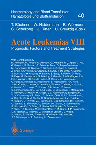 9783642621093: Acute Leukemias Viii: Prognostic Factors And Treatment Strategies (Haematology And Blood Transfusion Hmatologie Und Bluttransfusion): 40
