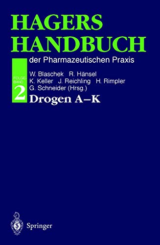 9783642637940: Hagers Handbuch Der Pharmazeutischen Praxis: Folgeband 2: Drogen A-k