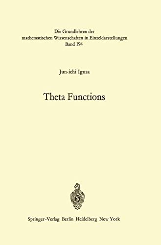 Imagen de archivo de Theta Functions (Grundlehren der mathematischen Wissenschaften) a la venta por GF Books, Inc.