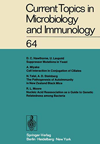 9783642658501: Current Topics in Microbiology and Immunology: Ergebnisse der Mikrobiologie und Immunittsforschung Volume 64 (Current Topics in Microbiology and Immunology, 64)