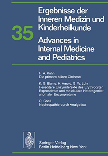 9783642658808: Ergebnisse der Inneren Medizin und Kinderheilkunde / Advances in Internal Medicine and Pediatrics: 35 (Ergebnisse der Inneren Medizin und ... Advances in Internal Medicine and Pediatrics)