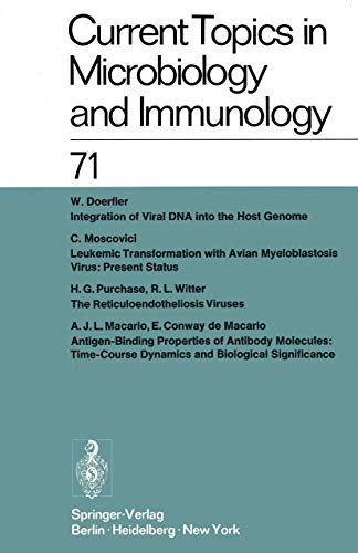 9783642661952: Current Topics in Microbiology and Immunology / Ergebnisse der Mikrobiologie und Immunittsforschung: Volume 71