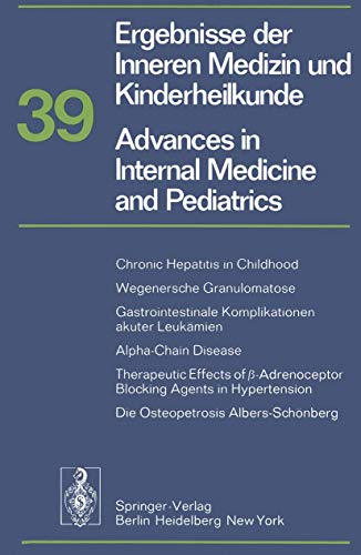 9783642666384: Ergebnisse der Inneren Medizin und Kinderheilkunde/Advances in Internal Medicine and Pediatrics: 39