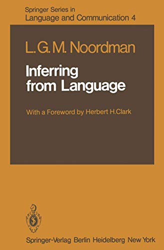 9783642673092: Inferring from Language (Springer Series in Language and Communication, 4)