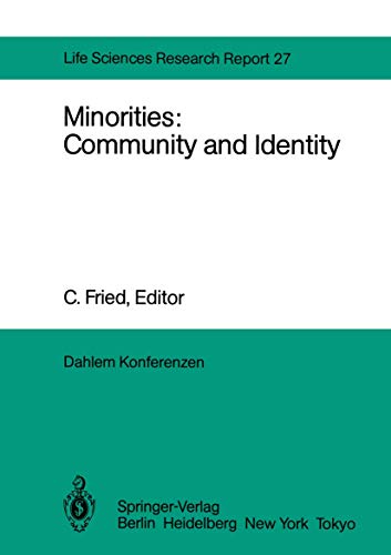 Stock image for Minorities: Community and Identity for sale by Kennys Bookshop and Art Galleries Ltd.