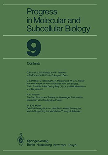 Imagen de archivo de Progress in Molecular and Subcellular Biology (Progress in Molecular and Subcellular Biology, 9) a la venta por Lucky's Textbooks