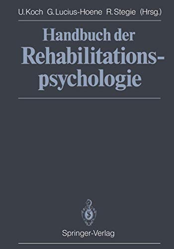 Stock image for Handbuch der Rehabilitationspsychologie (German Edition) for sale by HPB-Red