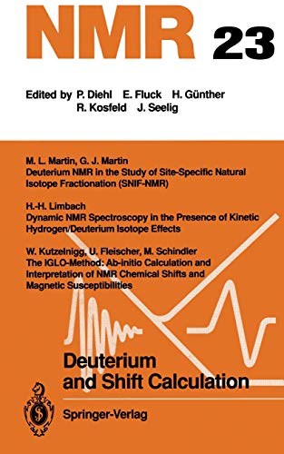 9783642759345: Deuterium and Shift Calculation (NMR Basic Principles and Progress, 23)