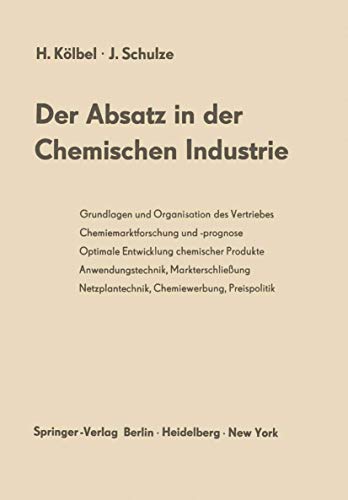 Imagen de archivo de Der Absatz in der Chemischen Industrie (German Edition) a la venta por Lucky's Textbooks