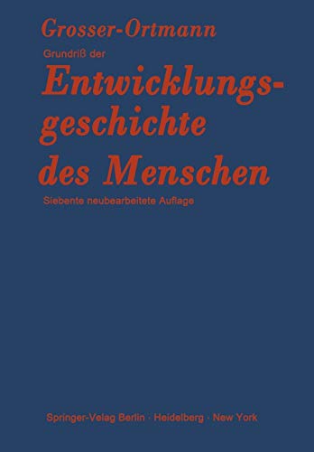 Beispielbild fr Grundri der Entwicklungsgeschichte des Menschen (German Edition) zum Verkauf von Lucky's Textbooks