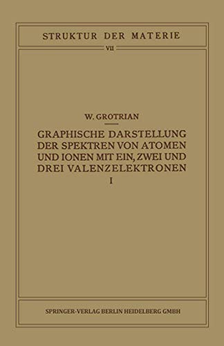 9783642888878: Graphische Darstellung Der Spektren Von Atomen Und Ionen Mit Ein, Zwei Und Drei Valenzelektronen