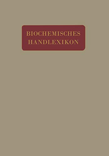 Stock image for Biochemisches Handlexikon: V. Band (German Edition) for sale by Lucky's Textbooks