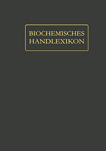 Beispielbild fr Biochemisches Handlexikon : XI. Band (4. Ergnzungsband) zum Verkauf von Buchpark
