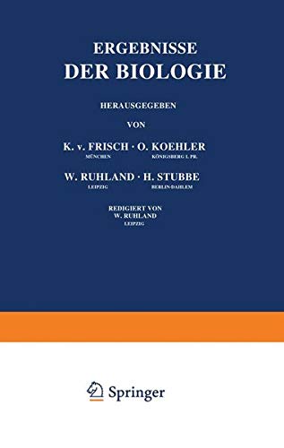 Imagen de archivo de Ergebnisse der Biologie: Siebzehnter Band (German Edition) a la venta por Lucky's Textbooks