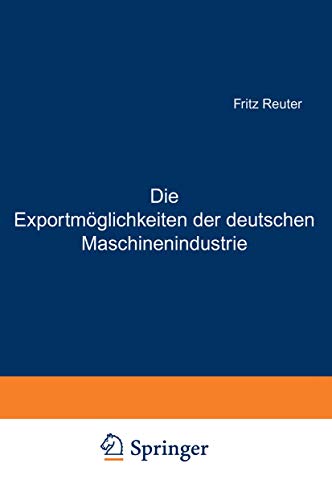 Immagine dell'editore per Die Exportmoglichkeiten der deutschen Maschinenindustrie venduto da Chiron Media