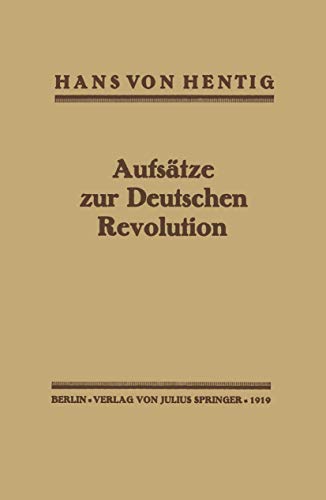 Beispielbild fr Aufsatze zur Deutschen Revolution zum Verkauf von Chiron Media