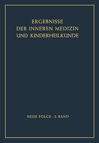 9783642945809: Ergebnisse Der Inneren Medizin Und Kinderheilkunde