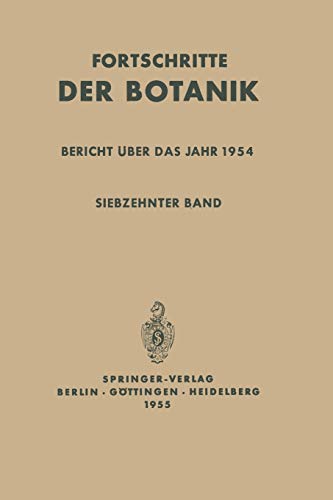 Stock image for Bericht ber das Jahr 1954 (Progress in Botany, 17) (German Edition) for sale by Lucky's Textbooks