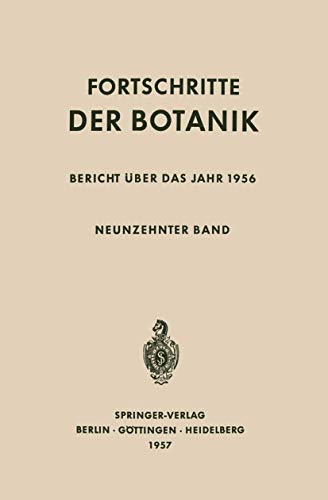Stock image for Bericht ber das Jahr 1956 (Progress in Botany, 19) (German Edition) for sale by Lucky's Textbooks