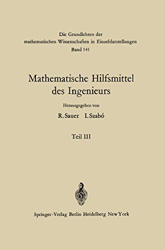 Stock image for Mathematische Hilfsmittel Des Ingenieurs (Grundlehren der mathematischen Wissenschaften, 141) (German Edition) for sale by Lucky's Textbooks