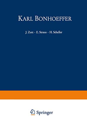 Imagen de archivo de Karl Bonhoeffer : Zum Hundersten Geburtstag am 31. März 1968 a la venta por Ria Christie Collections
