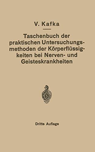 9783642985188: Taschenbuch Der Praktischen Untersuchungsmethoden Der Krperflssigkeiten Bei Nerven- Und Geisteskrankheiten