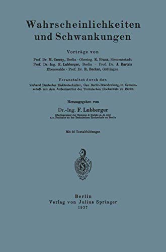 Imagen de archivo de Wahrscheinlichkeiten und Schwankungen (German Edition) a la venta por Lucky's Textbooks