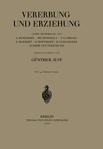 Stock image for Vererbung und Erziehung (German Edition) for sale by Lucky's Textbooks
