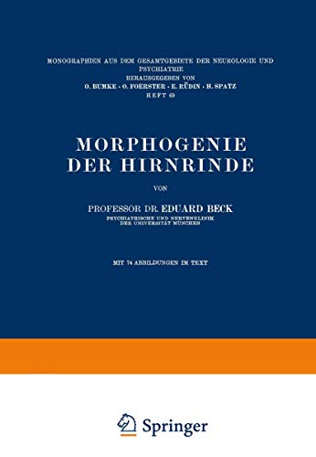 Stock image for Morphogenie der Hirnrinde for sale by Chiron Media