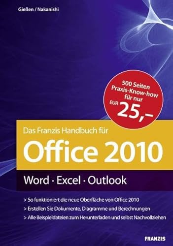 Stock image for Office 2010 Handbuch: Word - Excel - Outlook for sale by medimops