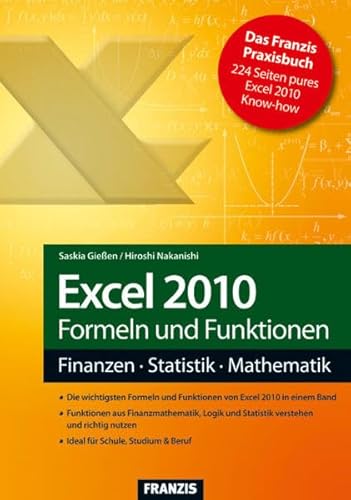 Beispielbild fr Excel 2010 Formeln und Funktionen zum Verkauf von medimops