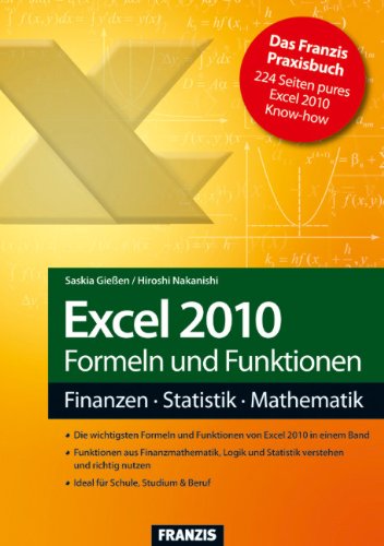 9783645600934: Excel 2010 Formeln und Funktionen
