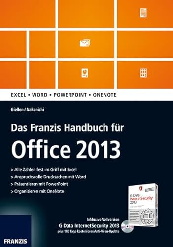 Beispielbild fr Das Franzis Handbuch fr Office 2013, m. CD-ROM zum Verkauf von medimops