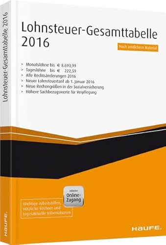 9783648082102: Lohnsteuer-Gesamt-Tabelle plus Onlinezugang: Alles fr eine schnelle und korrekte Lohn- und Gehaltsabrechnung