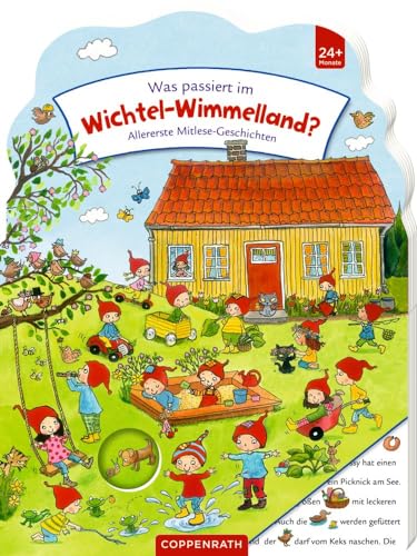 Imagen de archivo de Was passiert im Wichtel-Wimmelland?: Allererste Mitlesegeschichten a la venta por WorldofBooks