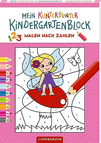 Beispielbild fr Mein kunterbunter Kindergartenblock: Malen nach Zahlen (Zauberwald) zum Verkauf von medimops