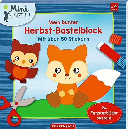 9783649645016: Mein bunter Herbst-Bastelblock: Mit ber 50 Stickern, 24 Fensterbilder basteln