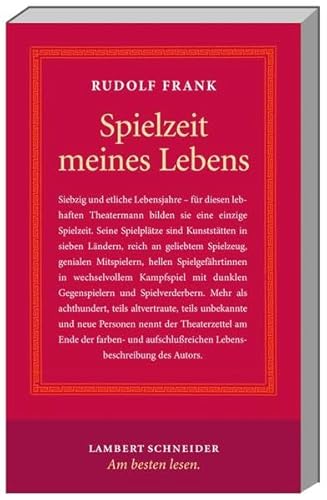 Stock image for Spielzeit meines Lebens. for sale by SKULIMA Wiss. Versandbuchhandlung